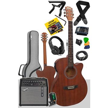 Midex PHX-188-50AMP 50W Şarjlı Bluetooth Amfili Full Elektro Akustik Gitar