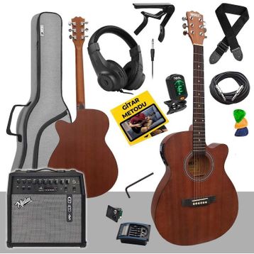 Midex PHX-188-50AMP 50W Şarjlı Bluetooth Amfili Full Elektro Akustik Gitar