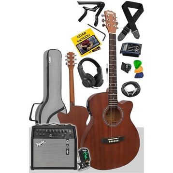 Midex PHX-188-50AMP 50W Şarjlı Bluetooth Amfili Full Elektro Akustik Gitar