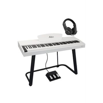 Midex PLX-125WH Taşınabilir Tuş Hassasiyetli 88 Tuş Bluetooth Dijital Piyano