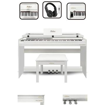 Midex Plx-140 Pro-Wh Bluetoothlu Tuş Hassasiyetli 88 Tuşlu Kapaklı Beyaz Dijital Piyano