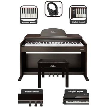 Midex PLX-190SR Gül Ağacı 88 Tuşlu Hammer Action ve Tuş Hassasiyeti Dijital Piyano