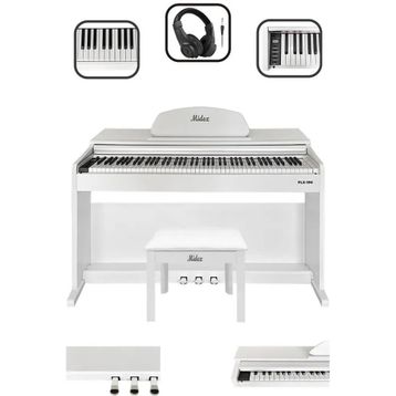 Midex Plx-190Wh 88 Tuşlu Hammer Action Ve Tuş Hassasiyeti Beyaz Dijital Piyano
