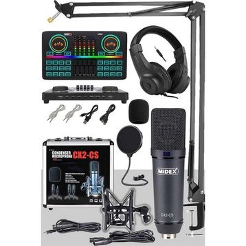Midex Private Paket-5 CX2 Mikrofon VS22 Ses Kartı Stüdyo Kayıt Seti