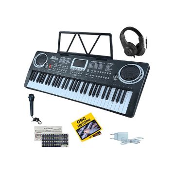 Midex PS-1500BK-H Başlangıç İçin 61 Tuşlu Org Kulaklık Notalık Adaptör Öğrenim Metodu