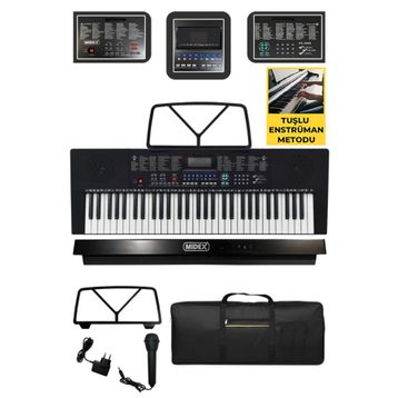 Midex PS-2500 Çanta Notalık ve Adaptörlü Org