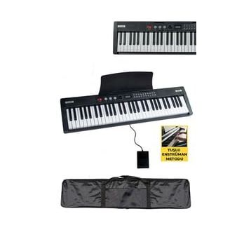 Midex PS4000BK Tuş Hassasiyetli 61 Tuşlu Org Bluetooth USB Midi Metod