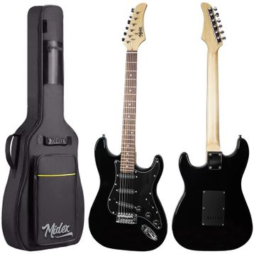 Midex RPH-30BK Gül Klavye Strat Kasa SSS Elektro Gitar Seti