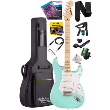 Midex RPH-30GR Maple Klavye Strat Kasa SSS Elektro Gitar Seti