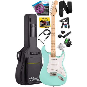 Midex RPH-30GR Maple Klavye Strat Kasa SSS Elektro Gitar Seti