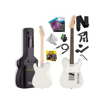 Midex TLX-50WH Tele Kasa Gül Klavye 2 Single-Coil Manyetik Elektro Gitar