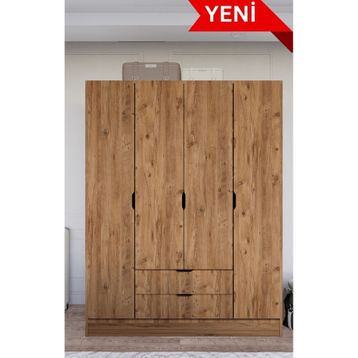Midoser Atlas 4 Kapılı 2 Çekmeceli Gardırop