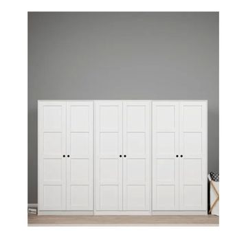 Midoser Lucas 6 Kapaklı 10 Raflı Beyaz Elbise Dolabı