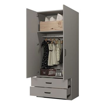 Midoser Yaman 80 cm Luna 2 Kapaklı 2 Çekmeceli Gardırop