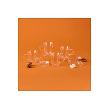 Mien 170 ml Şeffaf 6'lı Çay Fincan Seti