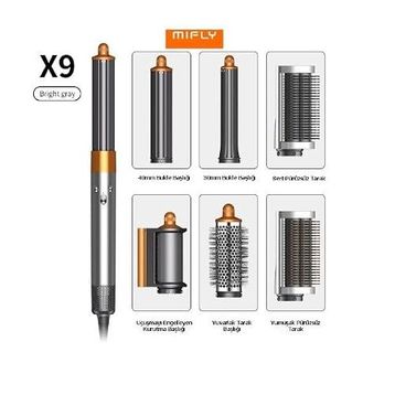 Mifly X9 Gri Multi Fonksiyonlu Saç Şekillendirme Seti