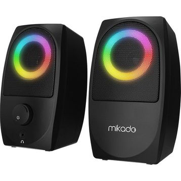 Mikado MD-90R 2.0 5 W 2 Siyah RGB 2.0 Gaming Bluetooth Speaker