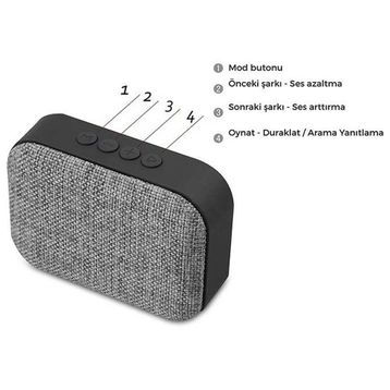 Mikado MD-BTX3 Gri Bluetooth Hoparlör