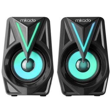 Mikado MD-S23 Glare 3x2 W Siyah USB 2.0 RGB Speaker