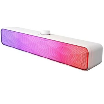 Mikado MD-SBT31 Beyaz 5Wx2 1200mAh BT RGB TF Card Type-C USB Soundbar Speaker