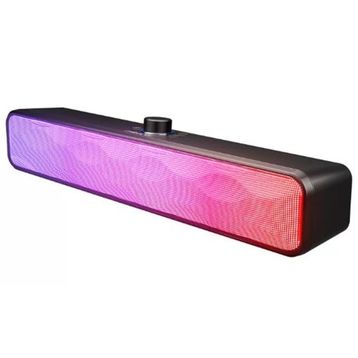 Mikado MD-SBT31 Siyah 5Wx2 1200mAh BT RGB TF Card Type-C USB Soundbar Speaker