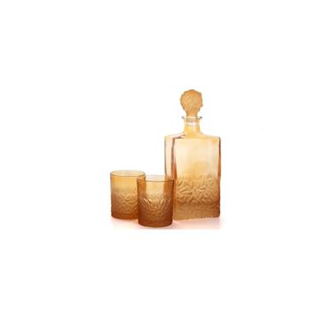 Mikasa Moor Amber 3 Parça 800-280 ml Aslan Kapaklı Cam Viski Seti