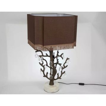 Mikasa Moor Antik Bronz Taşlı 65x45 cm Masa Lambası
