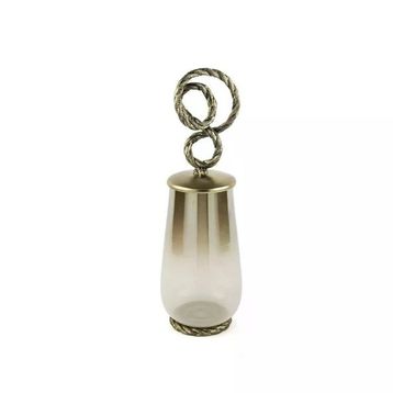 Mikasa Moor Beyaz Bronz Cam Halat 49x14 cm Detaylı Obje