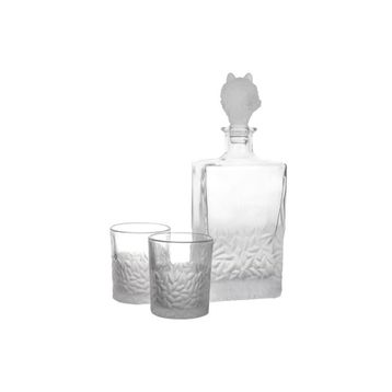 Mikasa Moor Buzlu Kurt Kapaklı 3 Parça 800 ml-280 ml Cam Viski Seti