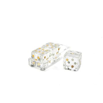 Mikasa Moor Clear Akrilik Dek 3lü 16x6x6cm Zar Seti