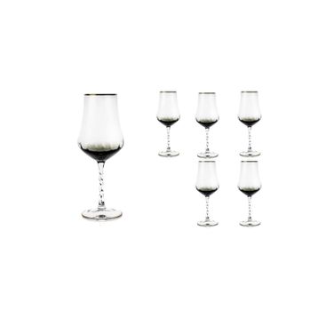 Mikasa Moor Gold Gri 6lı Kırmızı Şarap Kadehi