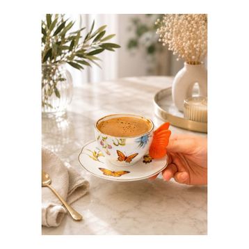 Mikasa Moor Mariposa 6lı 120 cc Kahve Fincanı Seti