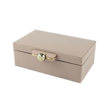 Mikasa Moor Rex Pembe Deri Gold 27x20x9 cm Kulplu Kutu