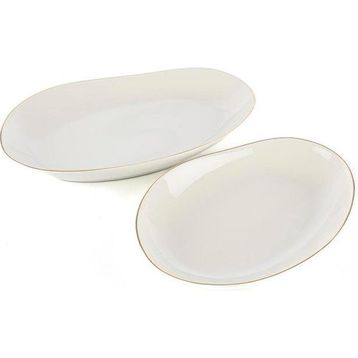Mikasa Moor Triangular Gold 2'li 34x27 cm Oval Servis Tabağı