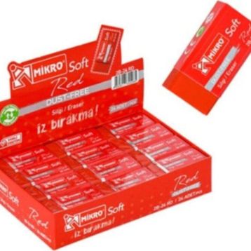 Mikro 2B Kırmızı Soft Silgi
