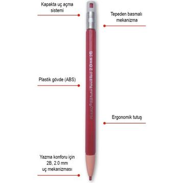 Mikro 618-48 Kırmızı 2 MM Versatil Kalem