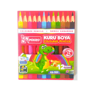 Mikro KR-1101 Yarım Boy 12'li Kuru Boya