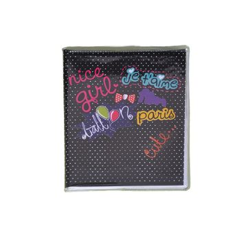 Mikro NT-206 Bloknot Çizgili Nice Girl Siyah A7 Defter