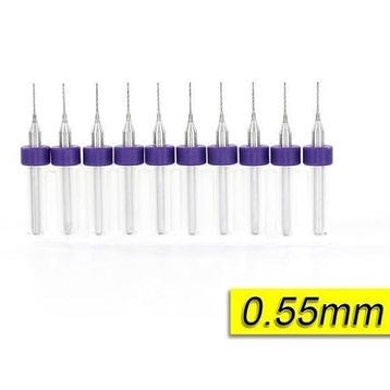 Mikro Profisher PCB Karbür CNC 0.5 mm 10'lu Tungsten 18 Shank Matkap Ucu