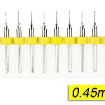 Mikro Profisher PCB Karbür CNC 0.5 mm 10'lu Tungsten 18 Shank Matkap Ucu