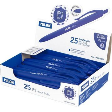 Milan 176510925 P1 Mavi Basmalı 25 Adet Tükenmez Kalem