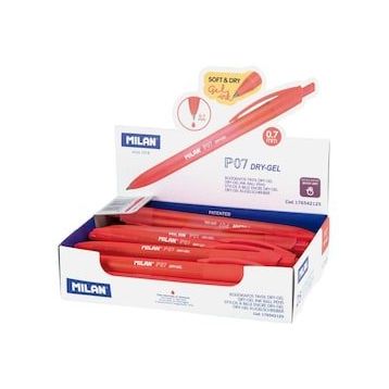 Milan 176542125 Dry-Gel P07 25 Adet Kırmızı Jel Kalem