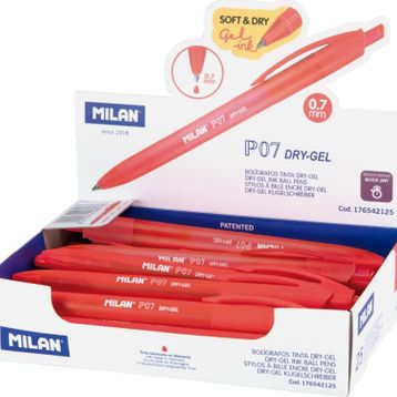 Milan 176542125 Dry-Gel P07 25 Adet Kırmızı Jel Kalem