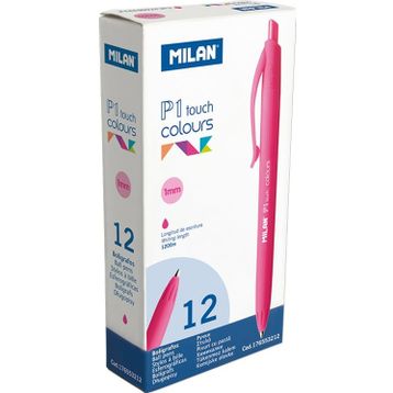 Milan 176553212 P1 Touch Pembe 12 Adet Tükenmez Kalem