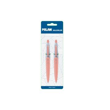 Milan 1765649120 Silver 2'li Blister Mavi Tükenmez Kalem