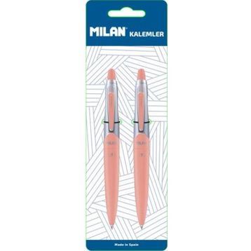 Milan 1765649120 Silver 2'li Blister Mavi Tükenmez Kalem