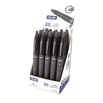 Milan 17656590220 Capsule Siyah 20 Adet Tükenmez Kalem