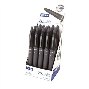 Milan 17656590220 Capsule Siyah 20 Adet Tükenmez Kalem