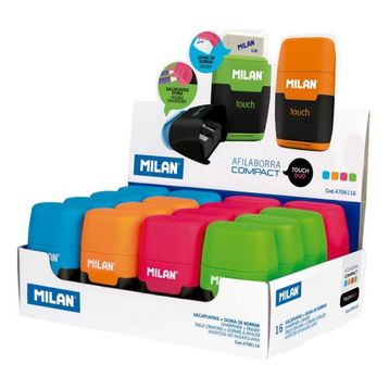 Milan 4706116 16'lı Compact Touch Duo Kalemtıraş Silgi