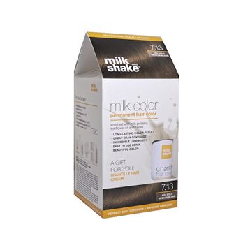 Milk Shake 7.13 Küllü Altın Orta Kumral Saç Boyası ve 50 ml Saç Kremi Set